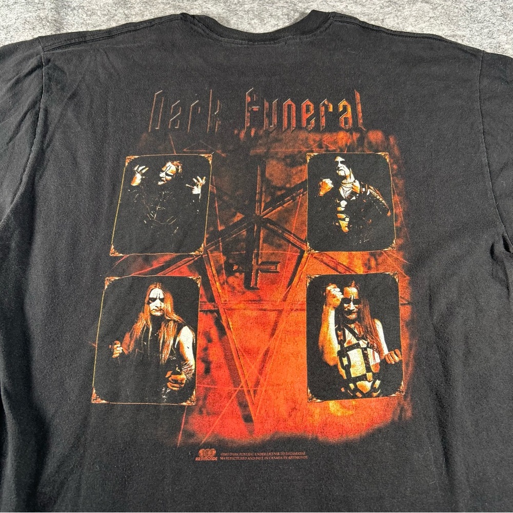 Vintage Dark Funeral Shirt Mens‎ XL Black Metal Y2K 90s Artimonde Band Tee Rare - Picture 8 of 10